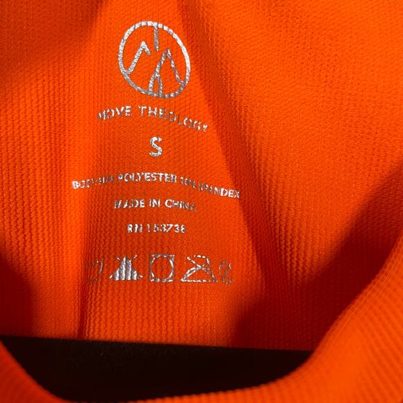 Move Theology Small Ribbed Contour Tank Shorts Workout Set Orange 2 Piece - Picture 7 of 14